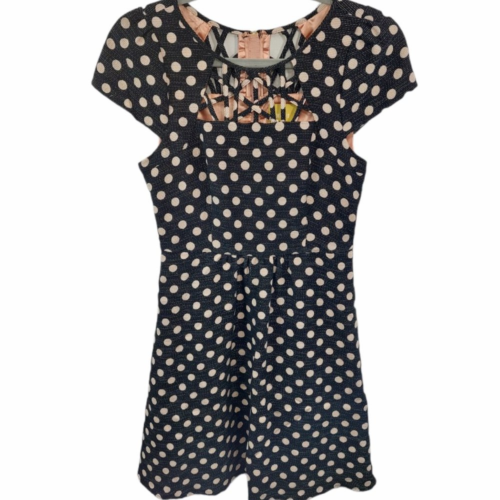 Maeve Anthropologie Black / White Polka Dot Nikola